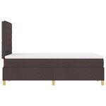 vidaXL Lit à ressort avec matelas marron foncé petit double en tissu