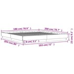 vidaXL Cadre de lit sans matelas blanc 180x200 cm