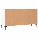 vidaXL Banc à chaussures blanc brillant 102x35x55 cm bois d'ingénierie