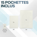 ACROPAQ Plastifieuse A4 80-125 microns- Bouton anti-bourrage Avec 15 Feuilles Plastifieuses-Economie 75  Energie