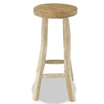 vidaXL Tabouret de bar Bois de teck massif