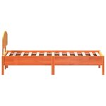 vidaXL Cadre de lit sans matelas cire marron 75x190 cm bois pin massif