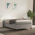 vidaXL Cadre de lit sans matelas gris clair 120x200 cm velours