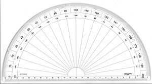 Rapporteur 1/2 cercle grades Ø 25 cm