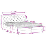 vidaXL Lit avec matelas bleu 160x200 cm velours