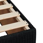 vidaXL Sommier à lattes de lit avec matelas Noir 90x190 cm Tissu