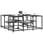 vidaXL Table basse chêne marron 91x91x40 cm bois d'ingénierie