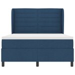 Lit à ressort vidaXL avec matelas Bleu 140x200 cm Tissu