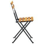 vidaXL Chaises de bistro pliables lot de 4 Bois d'acacia massif