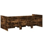 vidaXL Lit de jour et tiroirs chêne fumé 100x200 cm bois d'ingénierie