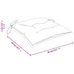 vidaXL Coussins de chaise lot de 4 turquoise 40x40x7 cm tissu