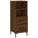 vidaXL Buffet Chêne marron 34 5x34x90 cm Bois d'ingénierie