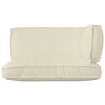 vidaXL Ensemble de coussins de palette 3 pièces Crème en tissu Oxford