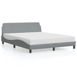 vidaXL Cadre de lit sans matelas gris clair 160x200 cm tissu