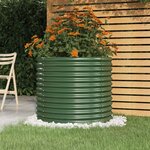 vidaXL Jardinière de jardin Acier enduit de poudre 80x80x68 cm Vert