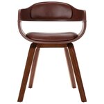 vidaXL Chaise à manger Marron Bois courbé et similicuir