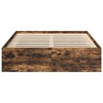 vidaXL Cadre de lit sans matelas chêne fumé 120x190 cm