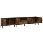 vidaXL Meuble TV à tiroir chêne fumé 200x25x44 cm bois d'ingénierie
