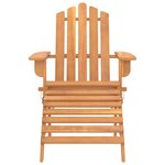 vidaXL Chaises Adirondack de jardin repose-pieds lot de 2 Bois acacia