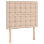 vidaXL Sommier à lattes de lit avec matelas LED Cappuccino 120x200 cm