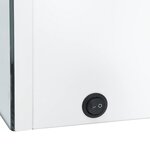 vidaXL Armoire de salle de bain à miroir LED blanc brillant 50x14x60cm