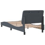 vidaXL Cadre de lit avec tête de lit Gris foncé 90x190 cm Velours