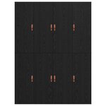 Cadre de lit avec rangement vidaXL en chêne noir 140x190 cm