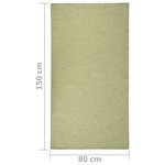 vidaXL Tapis à tissage plat d'extérieur 80x150 cm Vert