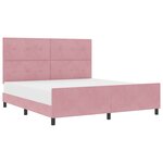 Cadre de lit en velours rose vidaXL 180x200 cm