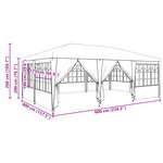 vidaXL Tente de fête avec 10 parois latérales vertes 6x4 m PE