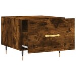 vidaXL Tables basses 2 Pièces chêne fumé 50x50x40 cm bois d'ingénierie