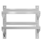 vidaXL Étagère murale 2 niveaux 50x23 5x60 cm argenté acier inoxydable