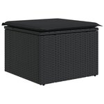 vidaXL Salon de jardin 12 Pièces avec coussins noir résine tressée
