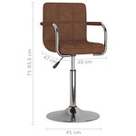 vidaXL Chaise de salle à manger Marron Tissu