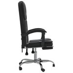 Chaise fauteuil siège pivotante de inclinable de bureau informatique étude similicuir noir 02_0024262