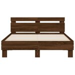 vidaXL Cadre de lit sans matelas chêne marron 135x190 cm