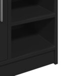 vidaXL Armoire d'évier noir 63x29x55 cm bois d'ingénierie