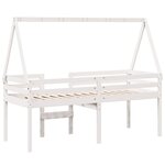 vidaXL Lit haut sans matelas blanc 90x200 cm bois de pin massif