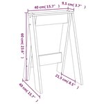vidaXL Tabourets lot de 2 noir 40x40x60 cm bois massif de pin