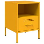 vidaXL Tables de chevet 2 Pièces jaune moutarde 36x39x50 5 cm