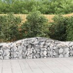 vidaXL Paniers à gabions arqués 6 Pièces 400x50x60/80 cm Fer galvanisé