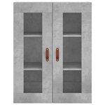 vidaXL Buffet haut Gris béton 69 5x34x180 cm Bois d'ingénierie