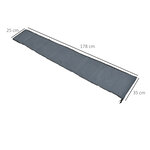 Housse de protection imperméable pour parasol droit avec fermeture éclair et cordon de serrage gris