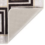 vidaXL Tapis lavable antidérapant 80x150 cm Beige clair