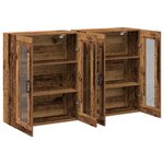 vidaXL Armoires murales 2 Pièces Bois ancien 69 5x34x90 cm Bois d'ingénierie