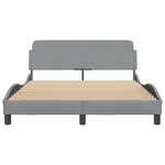 vidaXL Cadre de lit sans matelas gris clair 120x200 cm tissu