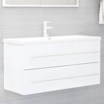 vidaXL Armoire d'évier Blanc 100x38 5x48 cm Aggloméré