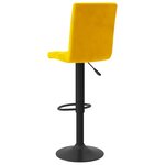 vidaXL Tabouret de bar Jaune moutarde Velours