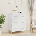vidaXL Buffet Blanc 70x34x90 cm Bois d'ingénierie