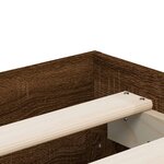 vidaXL Cadre de lit et tiroirs chêne marron 120x190 cm bois ingénierie